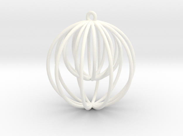 Ballception Xmas Ball in White Processed Versatile Plastic