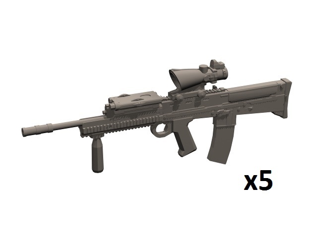 1/16 L85A2 assault rifles in Tan Fine Detail Plastic
