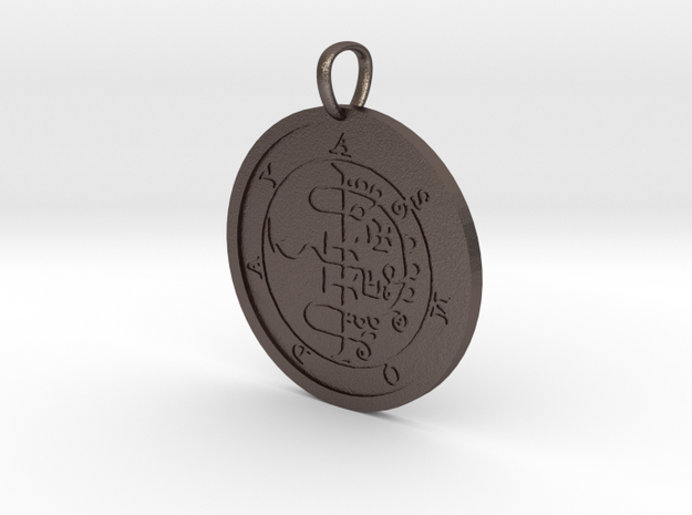 Asmoday Medallion in Polished Bronzed-Silver Steel