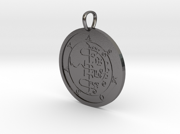 Asmoday Medallion in Polished Nickel Steel