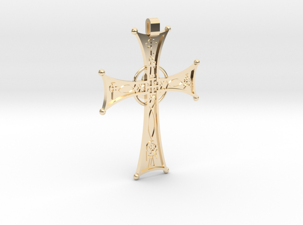 A Cross for All Christians in 14k Gold Plated Brass
