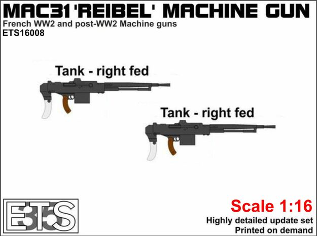 ETS16008 - MAC-31 'Reibel' machine gun (tank) 2X in Tan Fine Detail Plastic