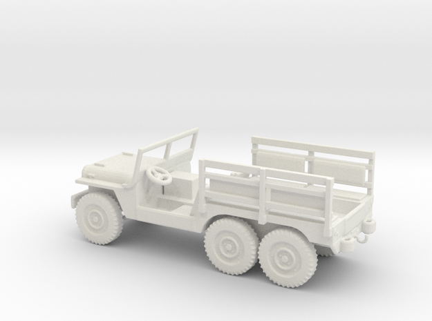 1/87 Scale 6x6 Jeep MT Troop in White Natural Versatile Plastic