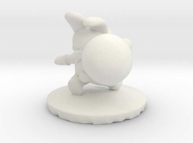 Nabbit from New Super Mario Bros U in White Natural Versatile Plastic: Large