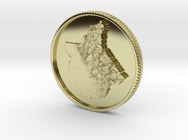 Butte Strong Coin in 18k Gold Plated Brass