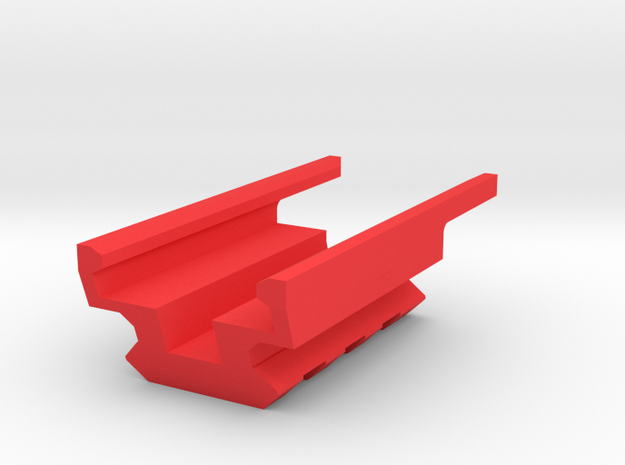 3-Slots Bottom Picatinny Rail for USP Pistol in Red Processed Versatile Plastic