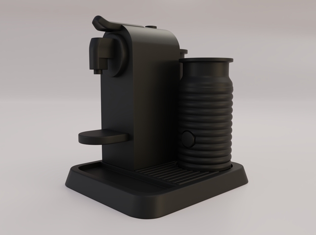 1:12 Miniature Coffee Maker nr 2 in Black Natural Versatile Plastic