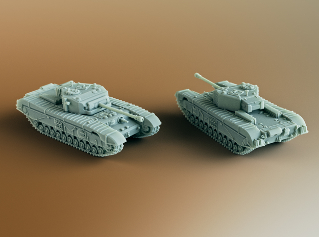 Black Prince (A43) British Tank Scale: 1:200 in Tan Fine Detail Plastic