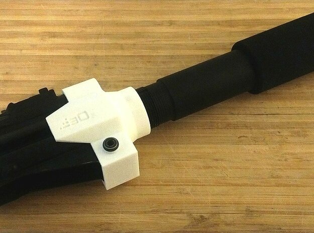 MP5 GBB End Cap for AR15 Buffer Tube V2 in White Natural Versatile Plastic