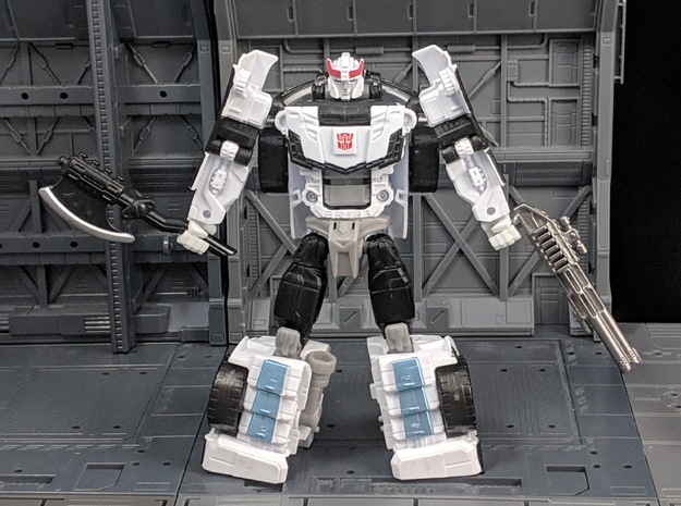 TF Combiner Wars Hands for Prowl wrist Rotation in White Natural Versatile Plastic: Small