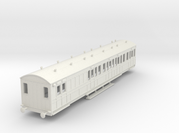 o-100-rhymney-brake-3rd-two-open-saloon-coach in White Natural Versatile Plastic