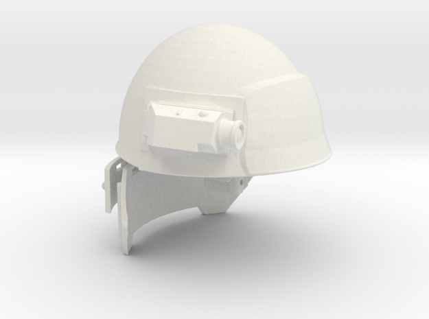 helmet uscm (paxton aliens) in White Natural Versatile Plastic: 1:8
