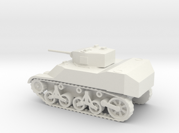 1/72 Scale M5A1 Light Tank in White Natural Versatile Plastic