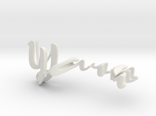 3dWordFlip: Yara/Art in White Natural Versatile Plastic