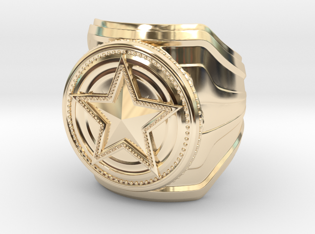 CS:GO - Service Medal Ring - wide band in 14K Yellow Gold