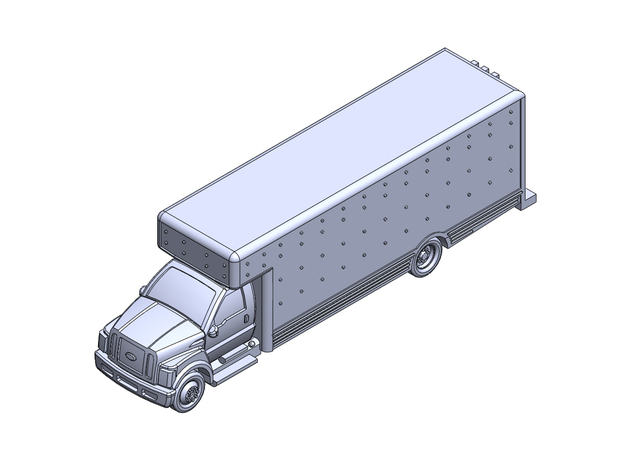Moving truck 26' in Tan Fine Detail Plastic: 1:400
