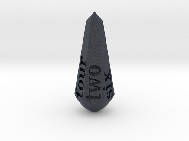 Obelisk dice spelled (d4 or d6) in Black PA12: d6
