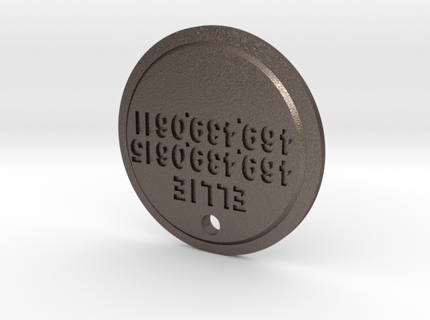 TLOU Pendant - Ellie  in Polished Bronzed-Silver Steel