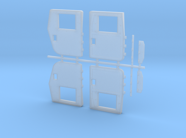 Armored doors for M1113 GMV  in Smooth Fine Detail Plastic