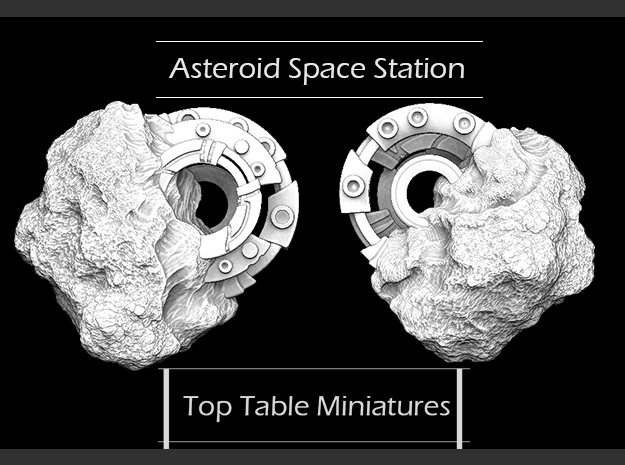 Asteroid Space Station 01 - 6mm in White Natural Versatile Plastic