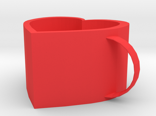 Love mug in Red Processed Versatile Plastic