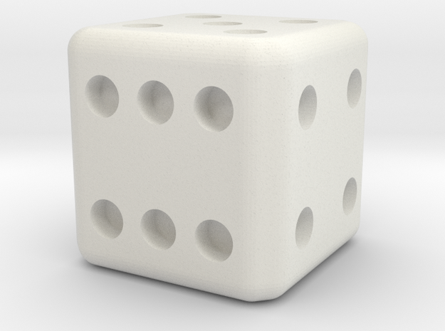 dice  in White Natural Versatile Plastic