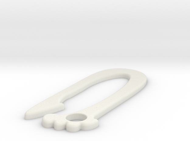 otzi key hook in White Natural Versatile Plastic