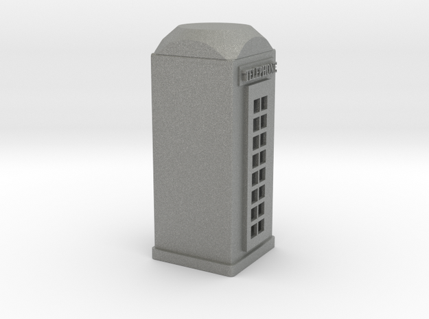 O Scale Telephone Booth in Gray PA12