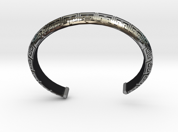 Chinese Pattern Bangle in Antique Silver