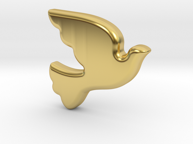 Bird-Dove in Polished Brass