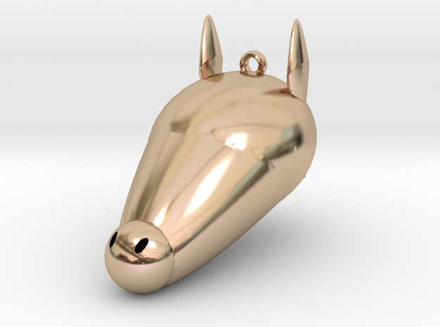 horse in 14k Rose Gold Plated Brass