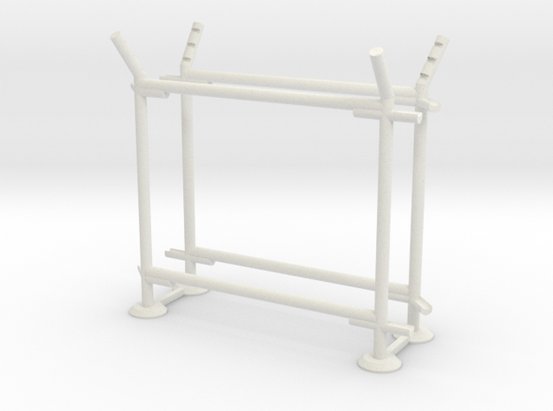 10' Fence Frame - 45 deg R/Out (2 ea.) in White Natural Versatile Plastic: 1:87 - HO