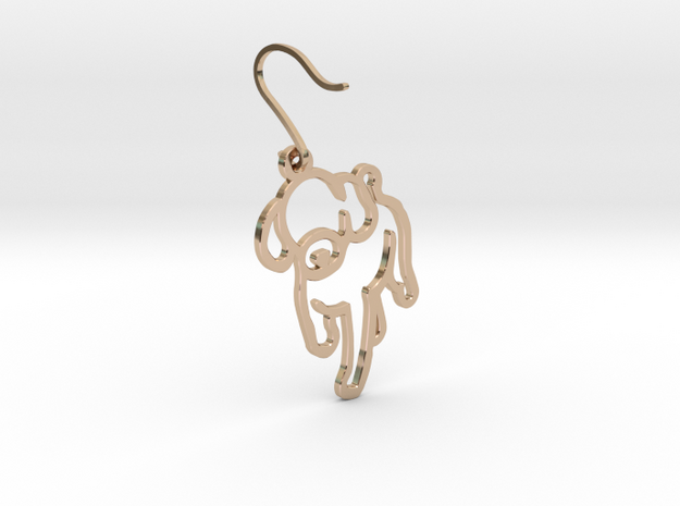 Puppy earrings in 14k Rose Gold Plated Brass