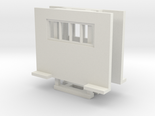 Cab Guard With Window 2 Pack 1-87 HO Scale in White Natural Versatile Plastic