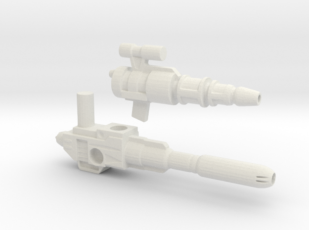 TF WFC Siege Sideswipe Weapons in White Natural Versatile Plastic