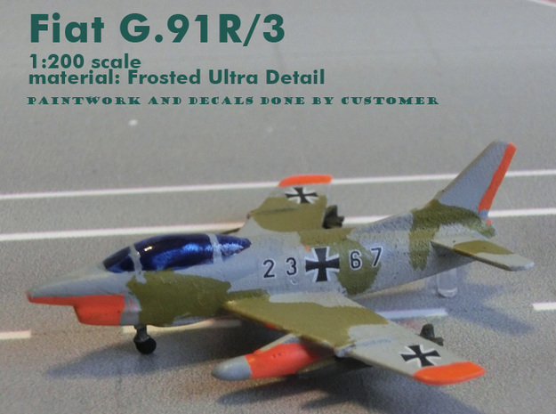 Fiat G.91R/3 in Gray PA12: 1:160 - N