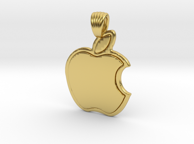 Apple [pendant] in Polished Brass