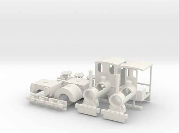 Kerr Stuart wren class locomotive kit in White Natural Versatile Plastic