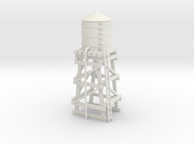 Water Tower in White Natural Versatile Plastic: 1:220 - Z
