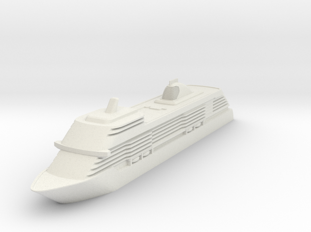 1:1250 Seven Seas Explorer - Hollowed in White Natural Versatile Plastic: 1:1250