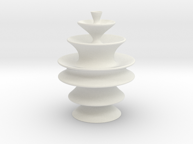 Vase T021 Redux in White Natural Versatile Plastic