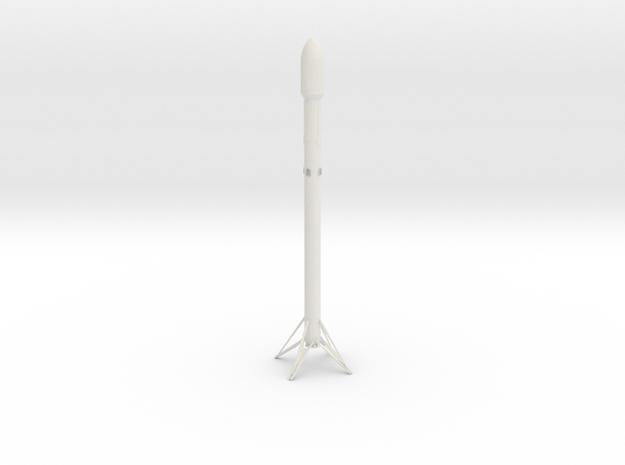 Falcon 9 in White Natural Versatile Plastic: Small