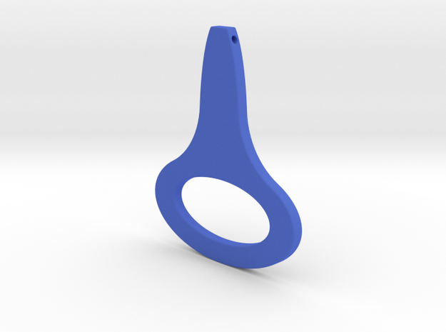 Geometric Necklace-53 in Blue Processed Versatile Plastic