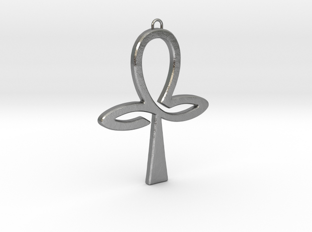Ankh-3 in Natural Silver