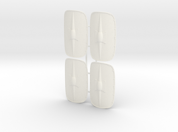ROMAN SCUTUM 3 X4 in White Processed Versatile Plastic
