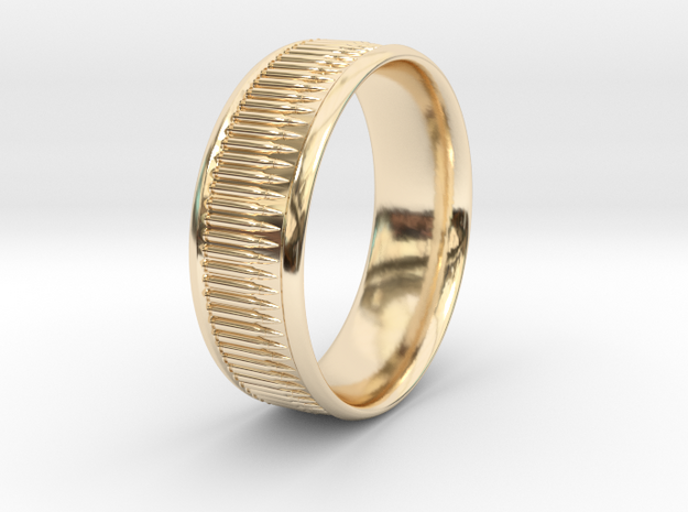 Bullet Belt Ring - multiple sizes available in 14k Gold Plated Brass: 5 / 49
