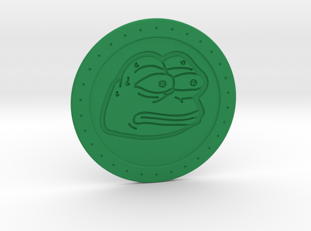 Pepe the Frog monkaS Meme Coaster  in Green Processed Versatile Plastic
