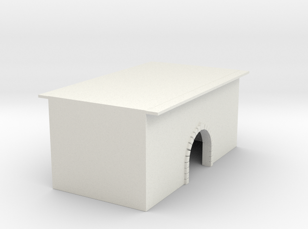 Wasserdurchlasstunnel Brücke gemauerter Bogen 1:16 in White Natural Versatile Plastic