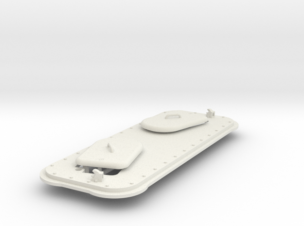 1/16 Panther D Top plate and Driver/Radioman hatch in White Natural Versatile Plastic