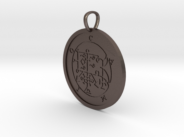 Camio Medallion in Polished Bronzed-Silver Steel